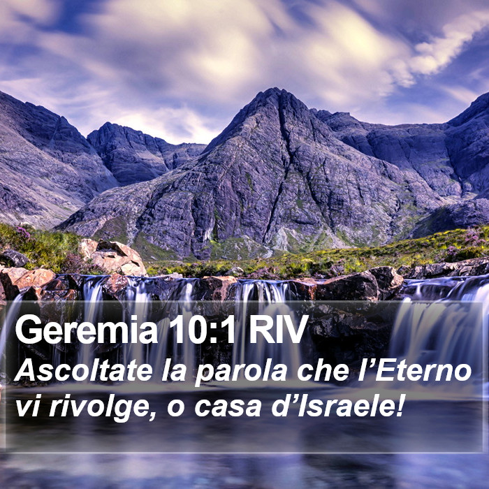 Geremia 10:1 RIV Bible Study