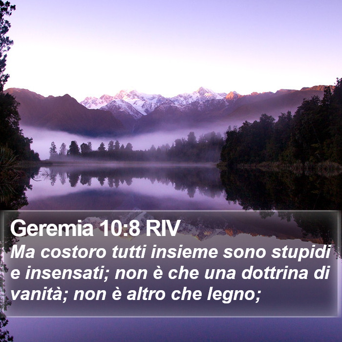 Geremia 10:8 RIV Bible Study