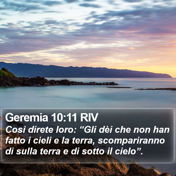 Geremia 10:11 RIV Bible Study