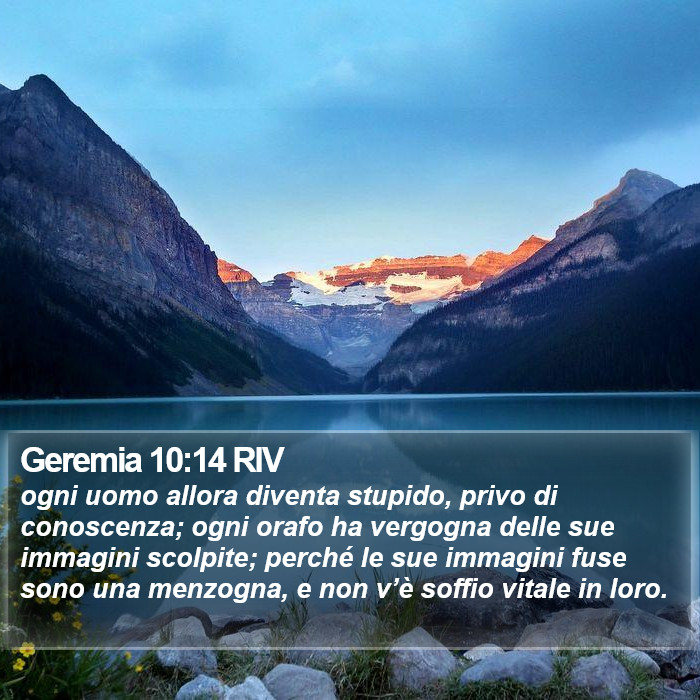 Geremia 10:14 RIV Bible Study