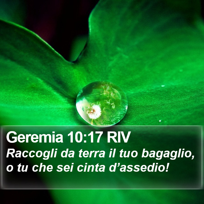 Geremia 10:17 RIV Bible Study