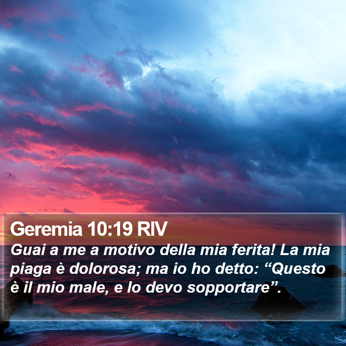 Geremia 10:19 RIV Bible Study