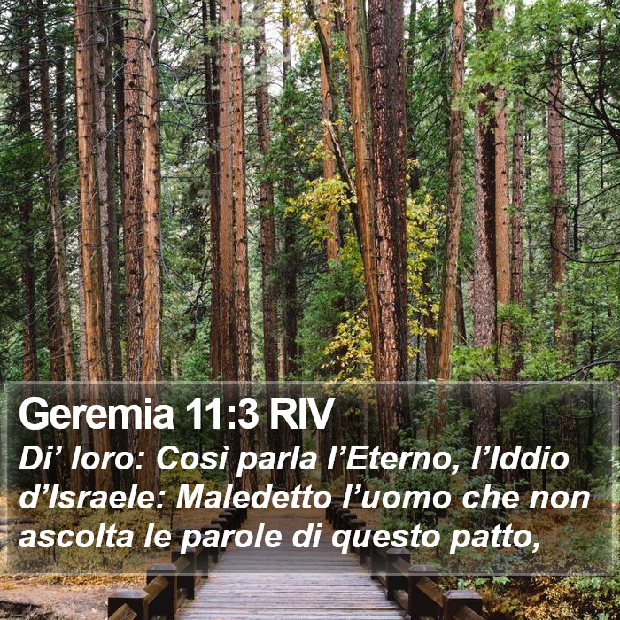 Geremia 11:3 RIV Bible Study