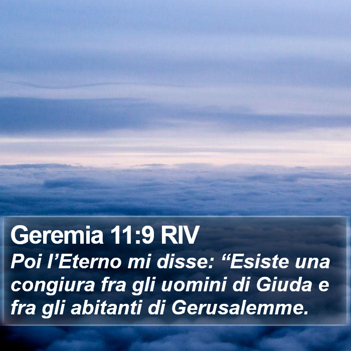 Geremia 11:9 RIV Bible Study