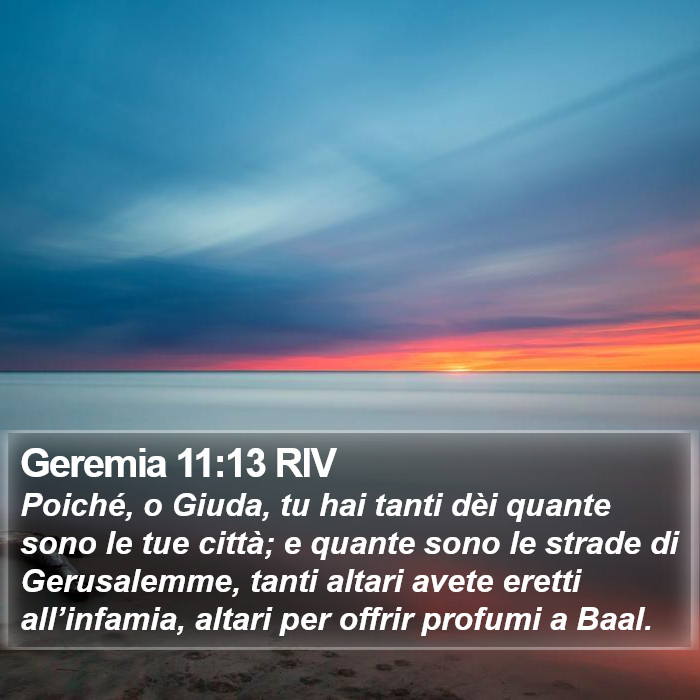 Geremia 11:13 RIV Bible Study