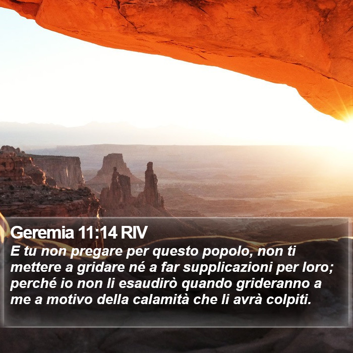 Geremia 11:14 RIV Bible Study