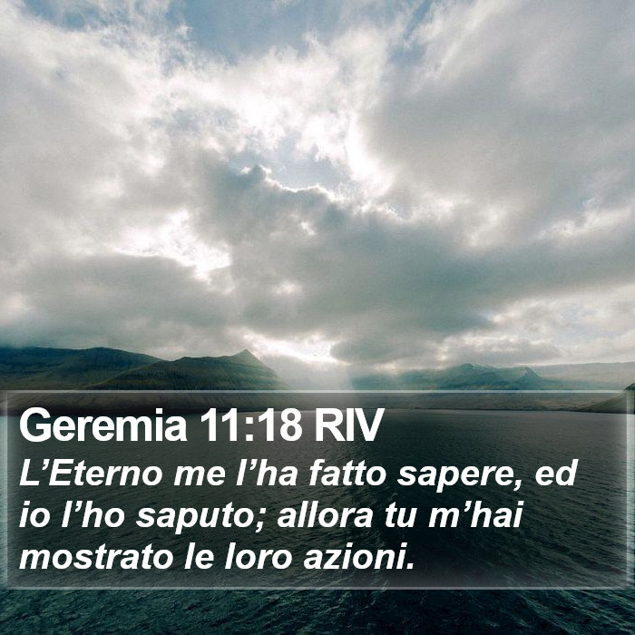 Geremia 11:18 RIV Bible Study