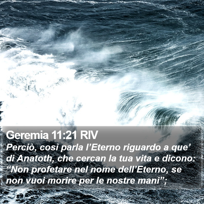 Geremia 11:21 RIV Bible Study