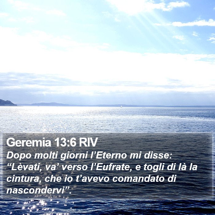 Geremia 13:6 RIV Bible Study