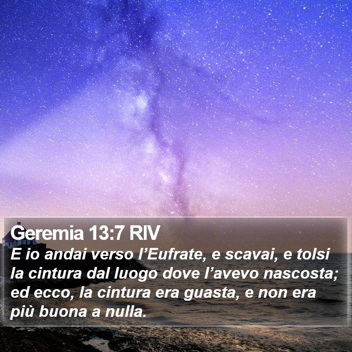 Geremia 13:7 RIV Bible Study