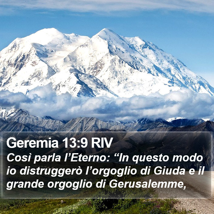 Geremia 13:9 RIV Bible Study