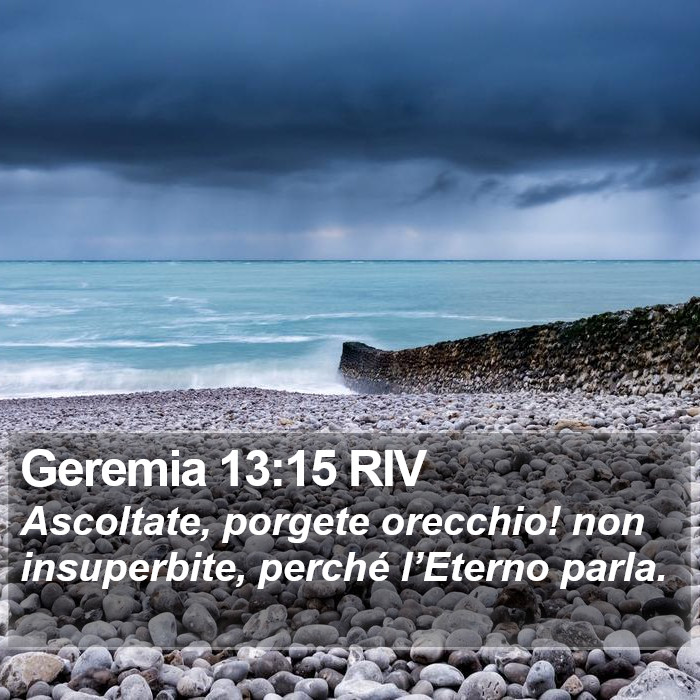 Geremia 13:15 RIV Bible Study