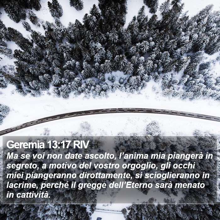 Geremia 13:17 RIV Bible Study