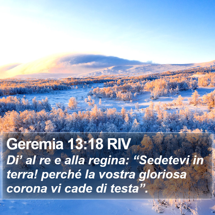 Geremia 13:18 RIV Bible Study