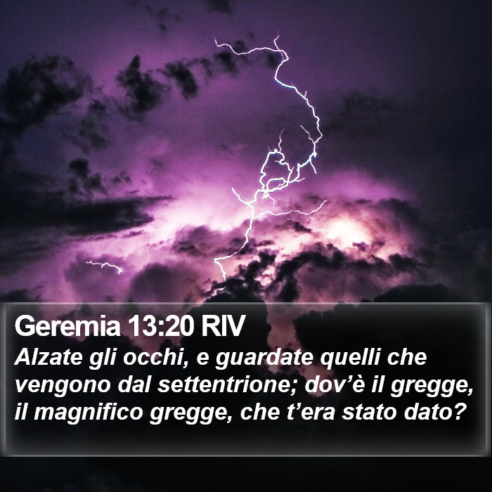 Geremia 13:20 RIV Bible Study