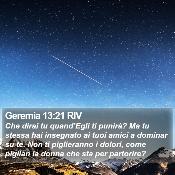 Geremia 13:21 RIV Bible Study