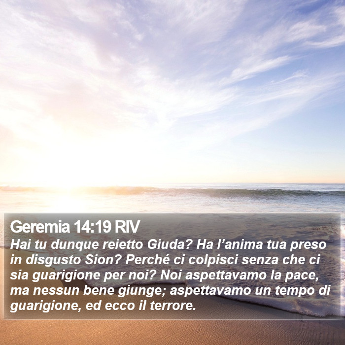 Geremia 14:19 RIV Bible Study