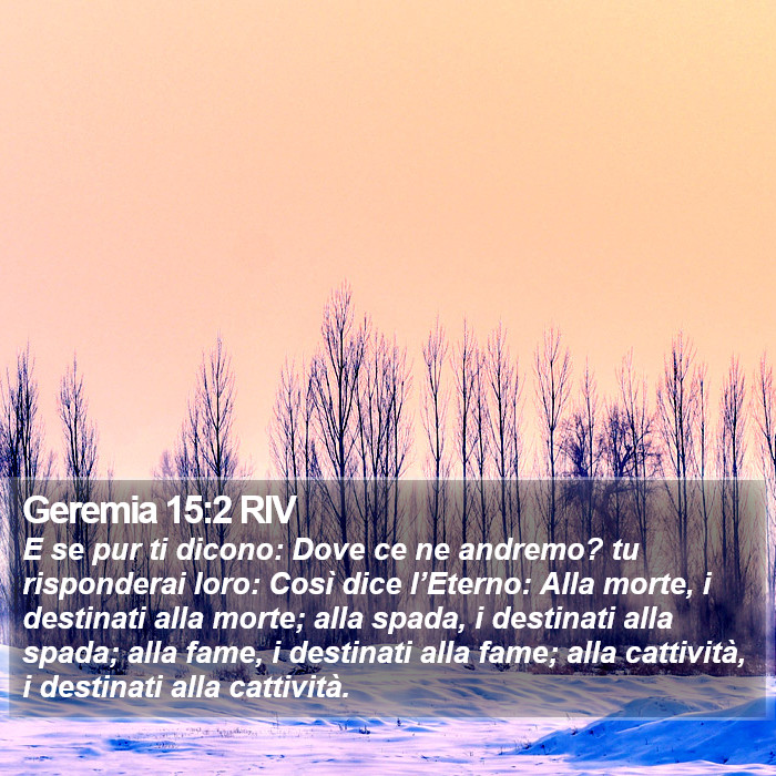 Geremia 15:2 RIV Bible Study