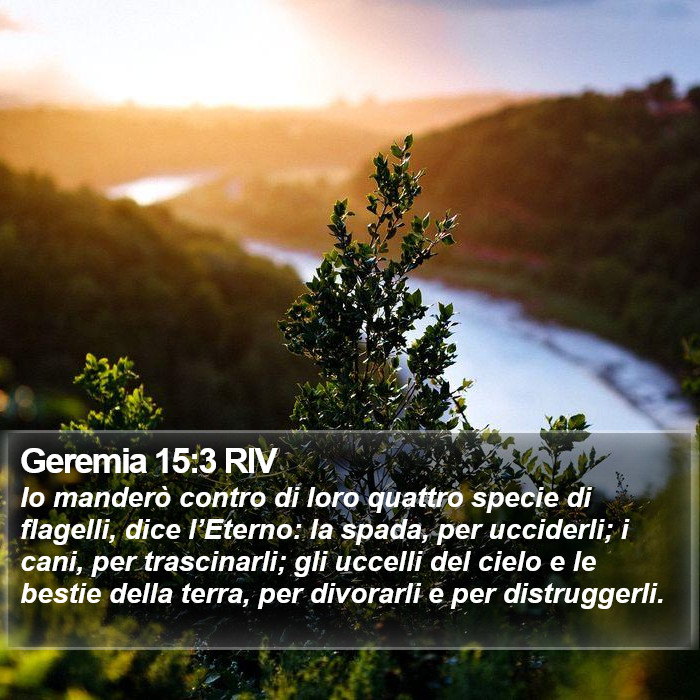 Geremia 15:3 RIV Bible Study