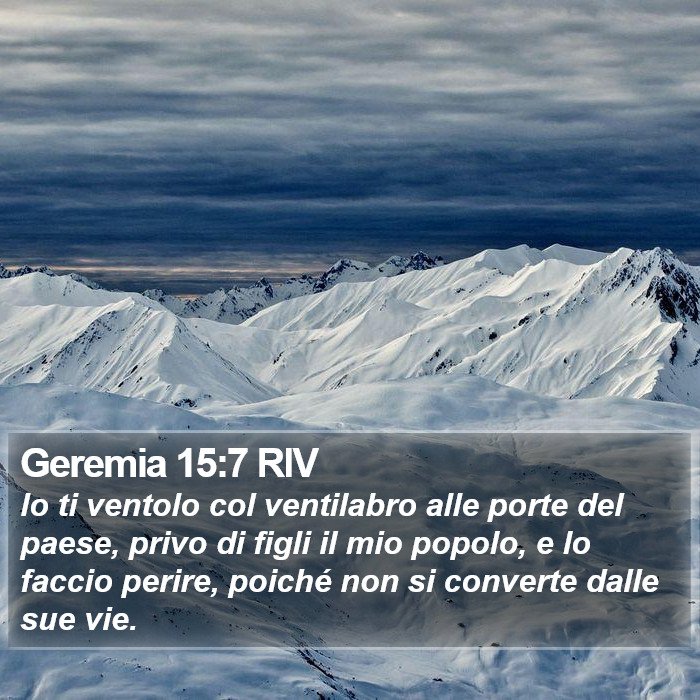 Geremia 15:7 RIV Bible Study