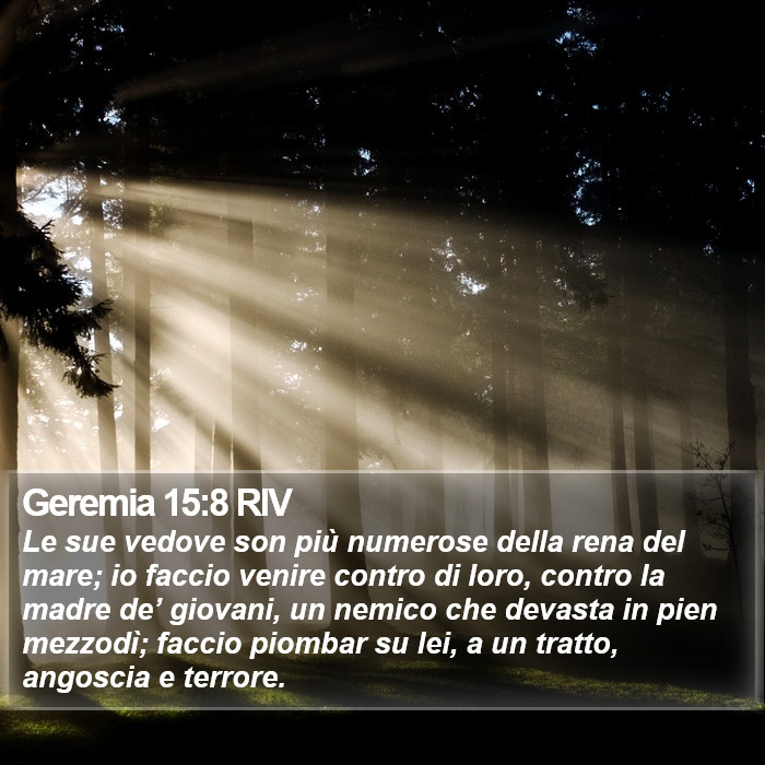 Geremia 15:8 RIV Bible Study