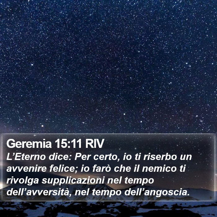 Geremia 15:11 RIV Bible Study