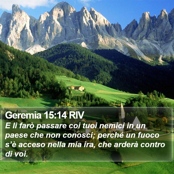 Geremia 15:14 RIV Bible Study