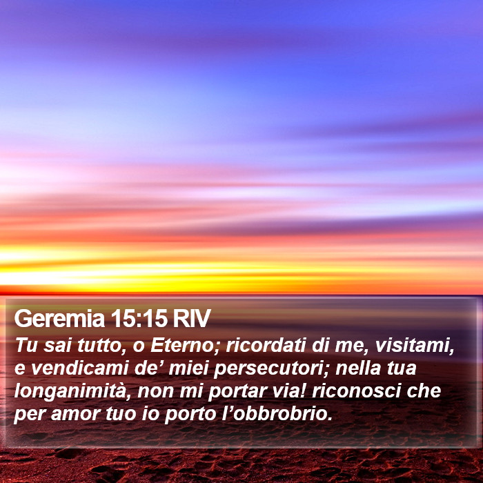 Geremia 15:15 RIV Bible Study