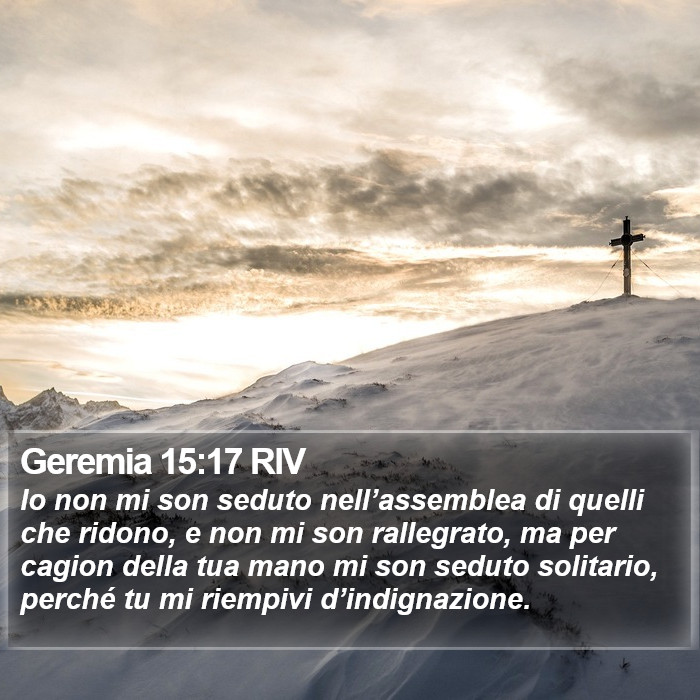 Geremia 15:17 RIV Bible Study