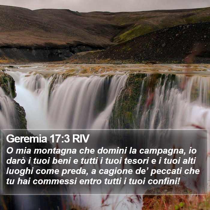 Geremia 17:3 RIV Bible Study