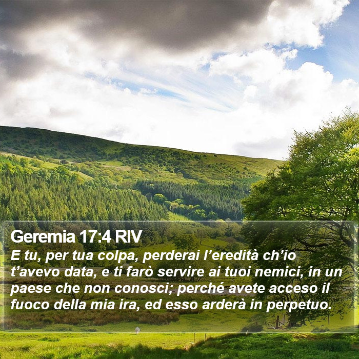 Geremia 17:4 RIV Bible Study
