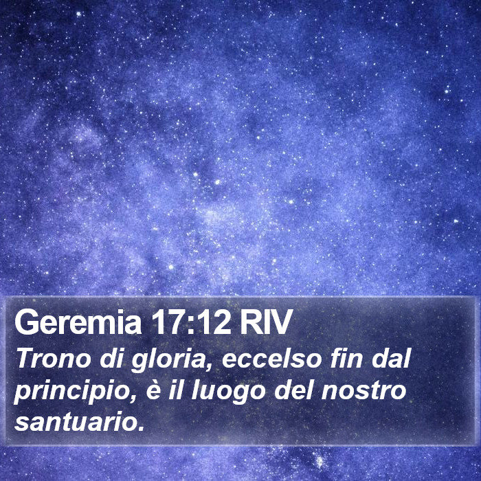 Geremia 17:12 RIV Bible Study