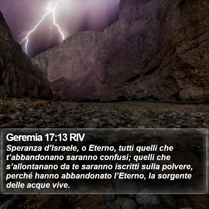 Geremia 17:13 RIV Bible Study