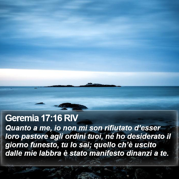 Geremia 17:16 RIV Bible Study