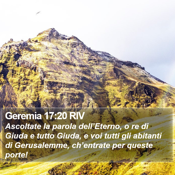 Geremia 17:20 RIV Bible Study