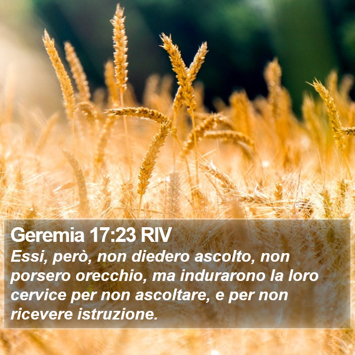 Geremia 17:23 RIV Bible Study