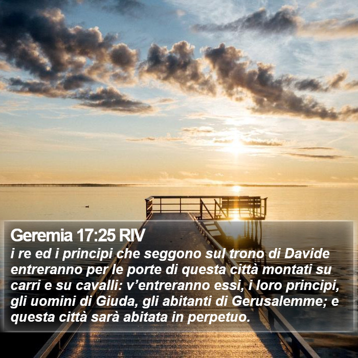 Geremia 17:25 RIV Bible Study