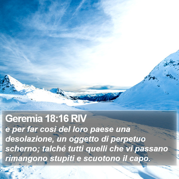 Geremia 18:16 RIV Bible Study