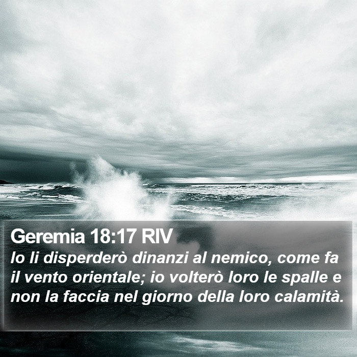 Geremia 18:17 RIV Bible Study