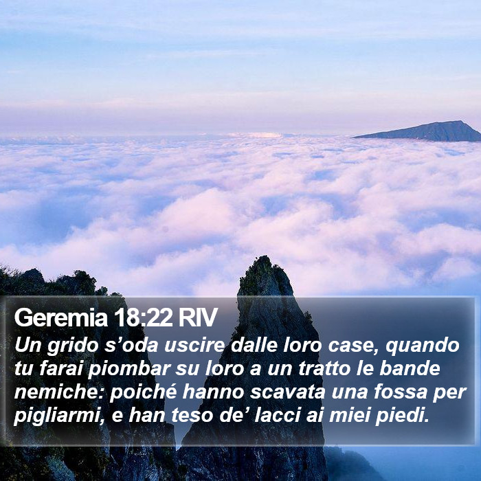 Geremia 18:22 RIV Bible Study