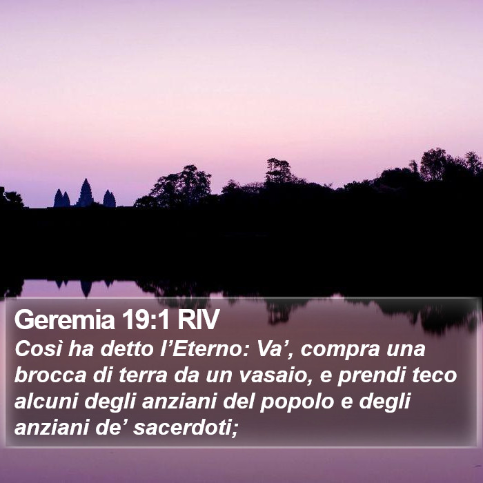 Geremia 19:1 RIV Bible Study