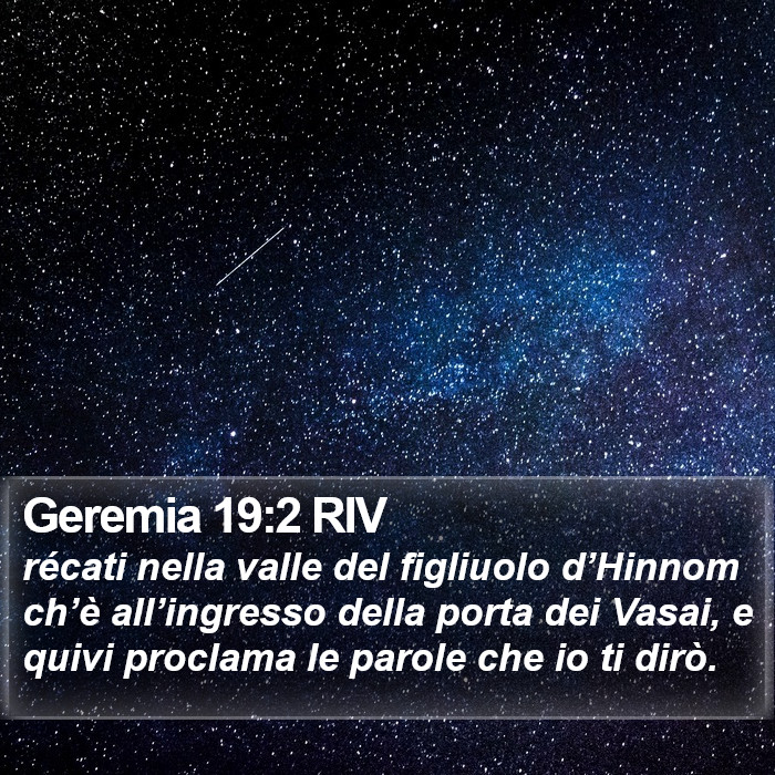 Geremia 19:2 RIV Bible Study