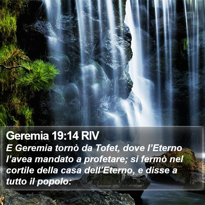 Geremia 19:14 RIV Bible Study