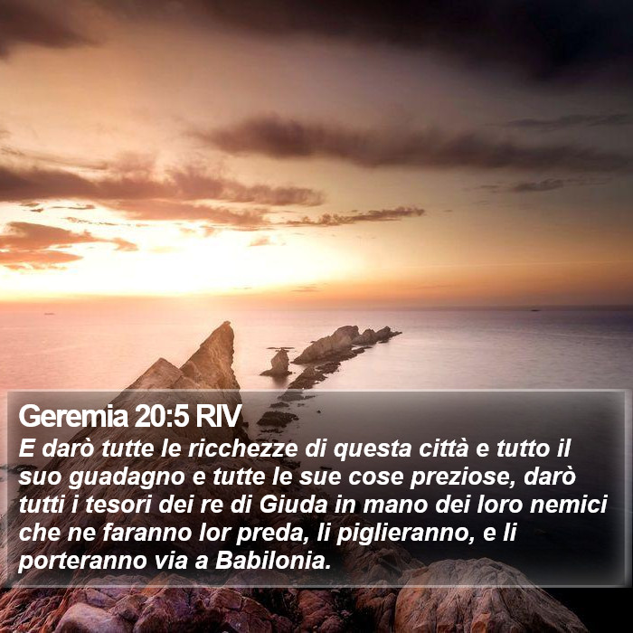 Geremia 20:5 RIV Bible Study