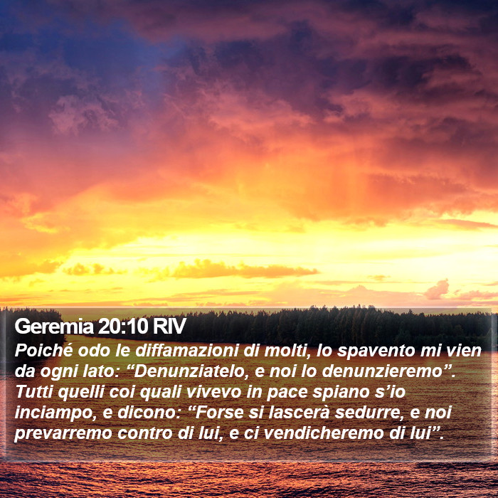 Geremia 20:10 RIV Bible Study