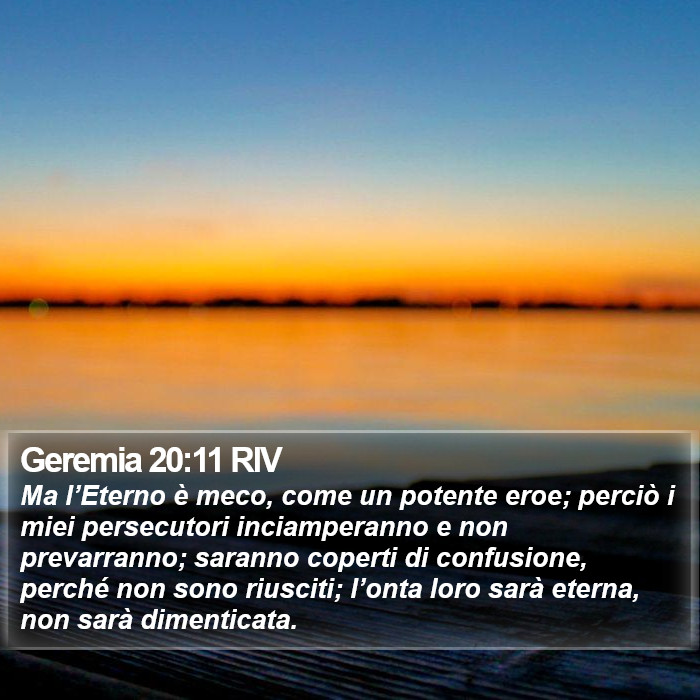 Geremia 20:11 RIV Bible Study