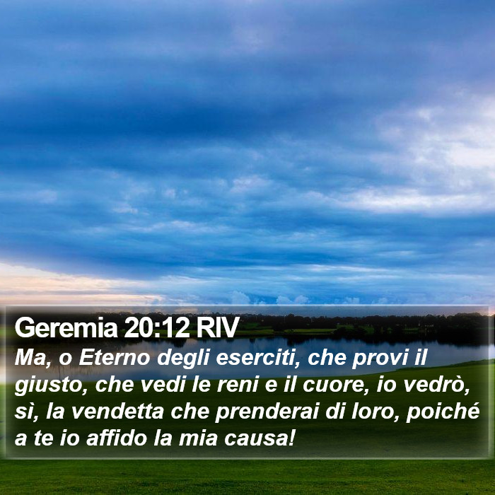 Geremia 20:12 RIV Bible Study