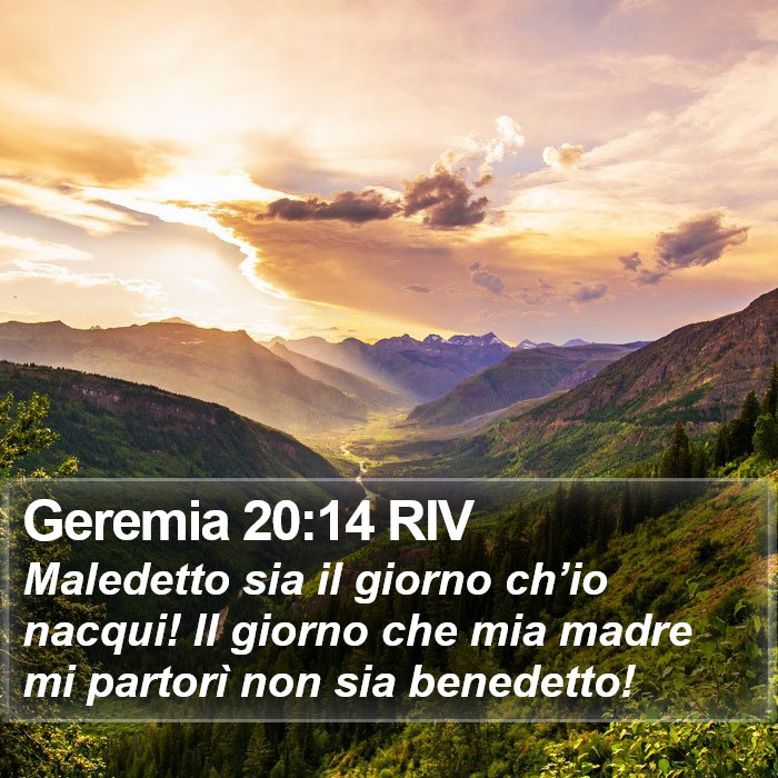 Geremia 20:14 RIV Bible Study