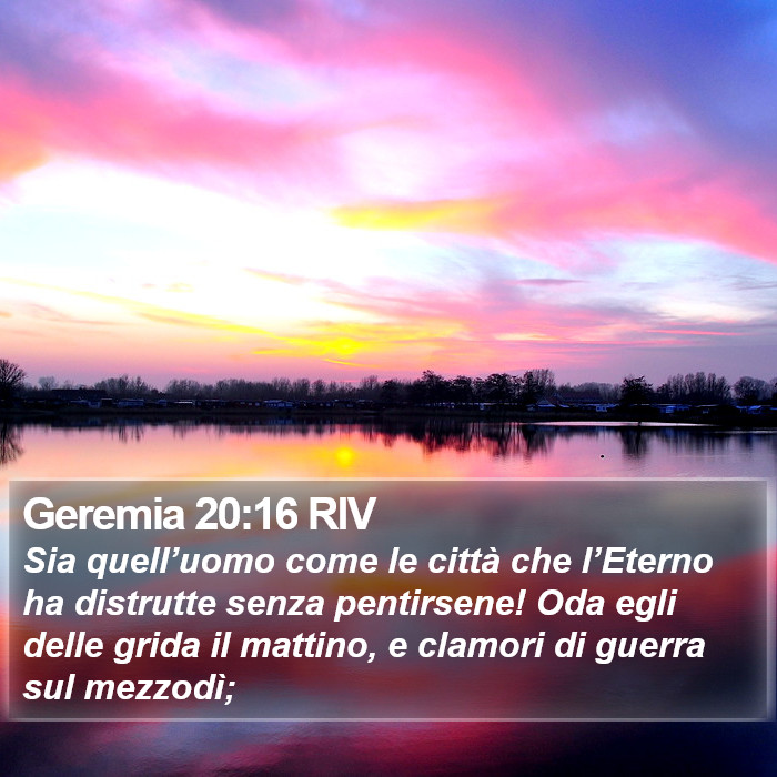 Geremia 20:16 RIV Bible Study