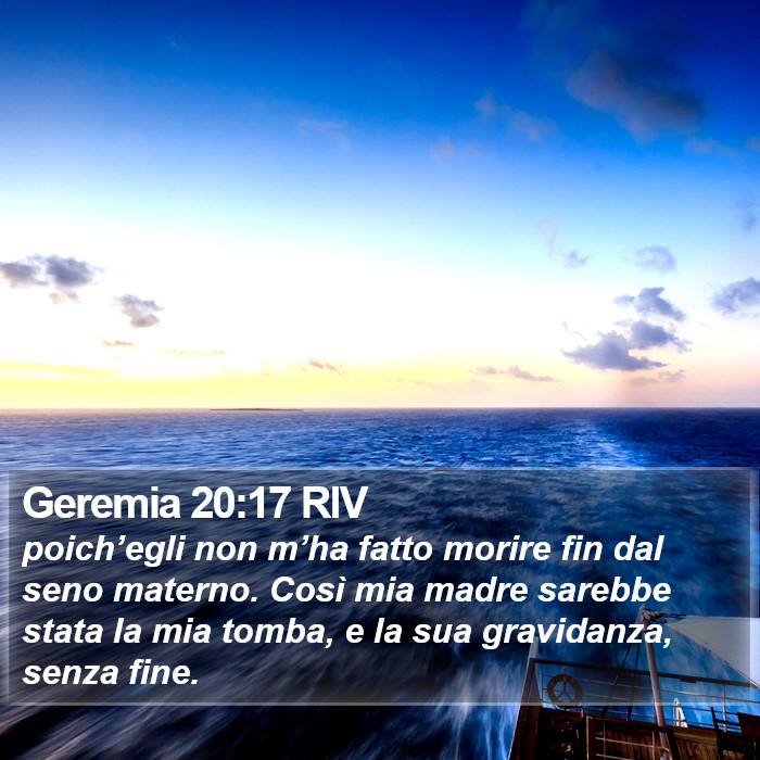 Geremia 20:17 RIV Bible Study